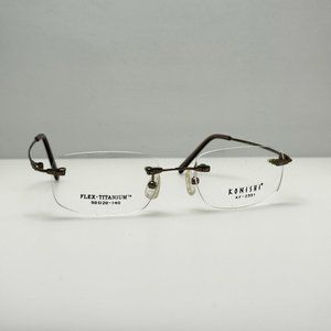Konishi Eyeglasses Eye Glasses Frames KF 2351 Gun 50-20-140 Flex Titanium